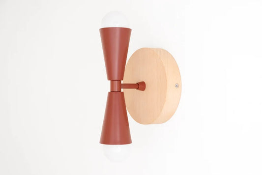 Natural Wood Light - Modern Farmhouse - Geometric Light - Wall Lighting - Boho Sconce - Model No. 4717